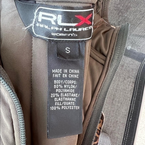 WOMEN’S Olive RLX RALPH LAUREN Full front zip jacket size small - Picture 4 of 7